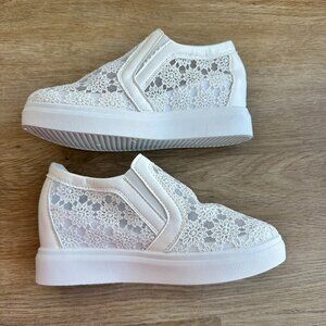 Women's Lace Slip-On Wedge Sneakers